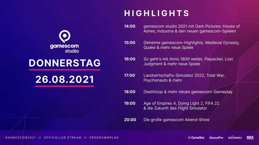 gamescom-Programm-Donnerstag
